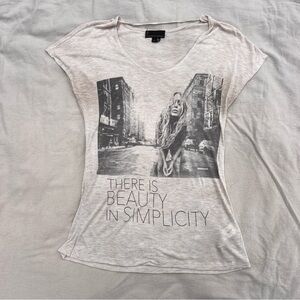 Buffalo David Bitton Cream Tee with Black Urban Graphic